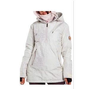 Volcom women’s Fern Insulated Gore-Tex Pullover - Bone Snake size -L